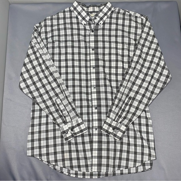 Wrangler® Riata Men's Size XXL Long Sleeve Shirt Western Black Plaid - Picture 1 of 7